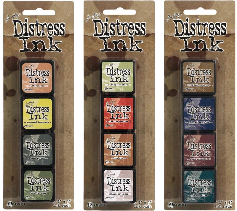 Tim Holtz Ranger Tim Holtz Distress Mini Ink Pad Kits - #10, #11 and #12 Bundle - Image 1